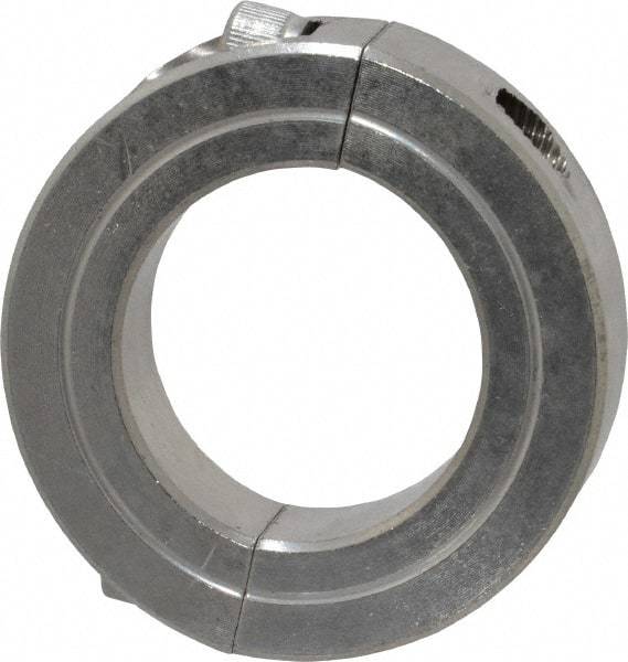 Climax Metal Products - 1-1/4" Bore, Stainless Steel, Two Piece Shaft Collar - 2-1/16" Outside Diam, 1/2" Wide - Exact Tool & Supply