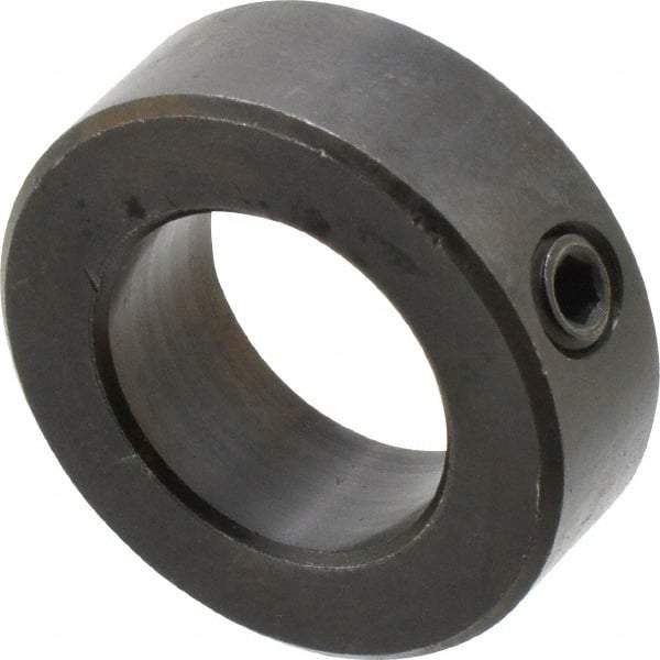 Climax Metal Products - 1-3/16" Bore, Steel, Set Screw Shaft Collar - 2" Outside Diam, 11/16" Wide - Exact Tool & Supply