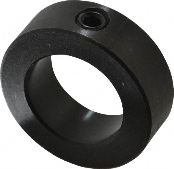 Climax Metal Products - 1-1/4" Bore, Steel, Set Screw Shaft Collar - 2" Outside Diam, 11/16" Wide - Exact Tool & Supply