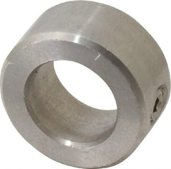Climax Metal Products - 15mm Bore, Stainless Steel, Set Screw Shaft Collar - 1" Outside Diam - Exact Tool & Supply