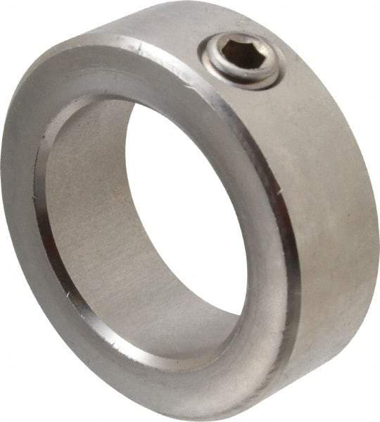 Climax Metal Products - 1-3/4" Bore, Stainless Steel, Set Screw Shaft Collar - 2-5/8" Outside Diam, 7/8" Wide - Exact Tool & Supply