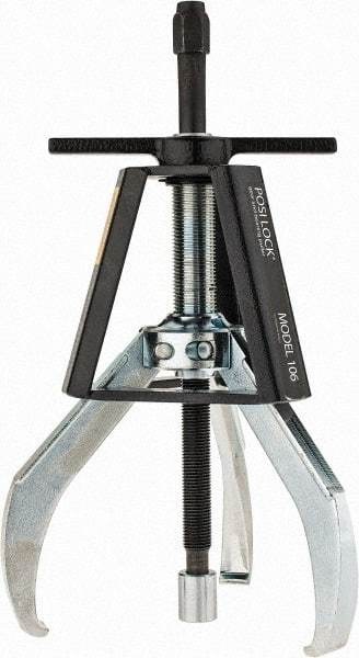 Posi Lock Puller - 7" Spread, 10 Ton Capacity, Puller - 6" Reach, 13" Long, For Bearings, Gears & Pulleys - Exact Tool & Supply