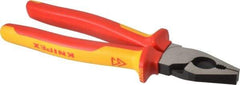 Knipex - 9" OAL, 9/16" Capacity, Lineman's - 1-5/8" Jaw Length x 1-3/16" Jaw Width - Exact Tool & Supply