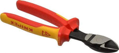 Knipex - 8" OAL, 5/32" Capacity, Diagonal Cutter - 7/8" Jaw Length x 1-1/8" Jaw Width - Exact Tool & Supply