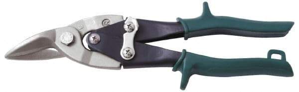 Clauss - 1-1/2" Length of Cut, Right Pattern Aviation Snip - 10" OAL, Vinyl Handle, 18 AWG Steel Capacity - Exact Tool & Supply