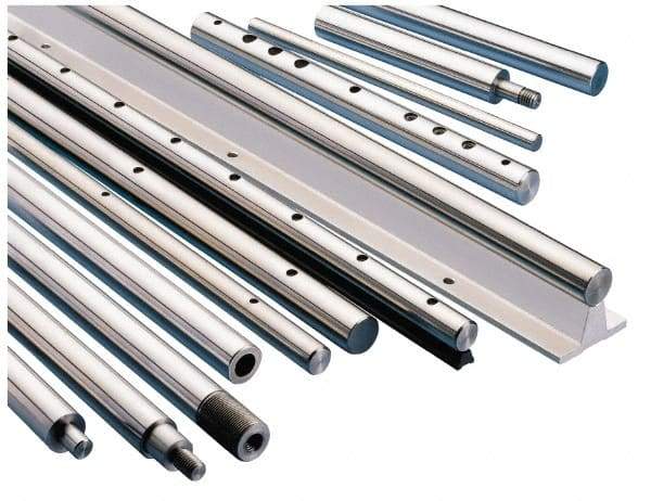 Thomson Industries - 5/8" Diam, 5' Long, Chrome Plated Steel Standard Round Linear Shafting - 60-65C Hardness, .6245/.6240 Tolerance - Exact Tool & Supply