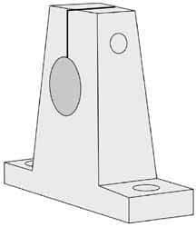 Thomson Industries - 8mm Diam, Malleable Iron Alloy Shaft Support - Plain Shafting - Exact Tool & Supply