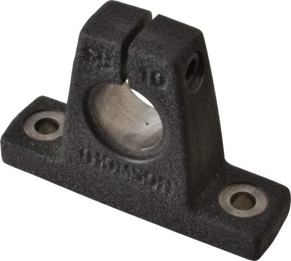Thomson Industries - 5/8" Diam, Malleable Iron Alloy Shaft Support - Plain Shafting - Exact Tool & Supply