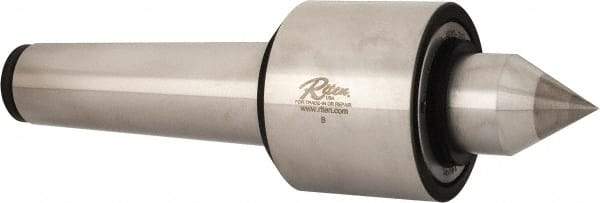 Riten - MT5 Taper Shank, 3-1/16" Head Diam Carbide Tipped Live Center - 5,000 Max RPM, 2-25/32" Head Length, 1-3/8" Point Diam, 2-3/8" Point Len, 1,000 Lb Max Workpc, 1" Tip Diam, Standard Point - Exact Tool & Supply