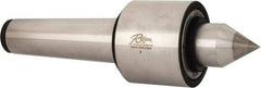 Riten - MT5 Taper Shank, 3-1/16" Head Diam Carbide Tipped Live Center - 5,000 Max RPM, 2-25/32" Head Length, 1-3/8" Point Diam, 2-3/8" Point Len, 1,000 Lb Max Workpc, 1" Tip Diam, Standard Point - Exact Tool & Supply