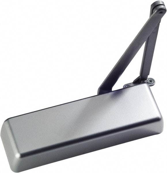 Ability One - Full Cover Heavy-Duty Door Power Operator Damper - Mounting Bracket, Stainless Steel Finish - Exact Tool & Supply