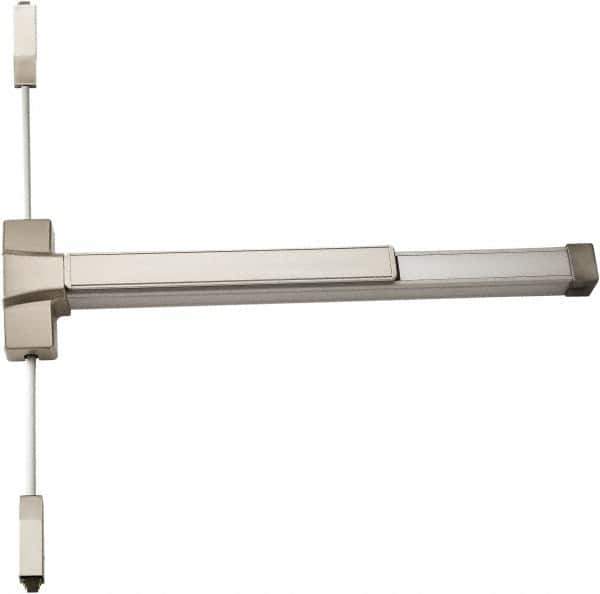 Ability One - Nonhanded, Heavy Duty Vertical Rod - Satin Stainless Steel Finish - Exact Tool & Supply