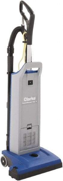 Clarke - Single Motor Upright Vacuum Cleaner - 14-1/2" Cleaning Width, 9" Amps, Ergonomic Handle - Exact Tool & Supply