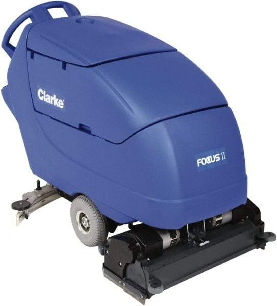 Clarke - 28" Cleaning Width, Battery Powered Floor Scrubber - 0.81 hp, 613 RPM, 23 Gal Tank Capacity - Exact Tool & Supply