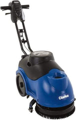 Clarke - 15" Cleaning Width, Battery Powered Floor Scrubber - 0.33 hp, 150 RPM, 3.5 Gal Tank Capacity - Exact Tool & Supply
