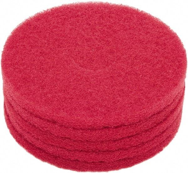 Clarke - 17" Diam Floor Pad - 17" Machine, Red Pad, Polyester - Exact Tool & Supply