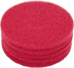 Clarke - 17" Diam Floor Pad - 17" Machine, Red Pad, Polyester - Exact Tool & Supply