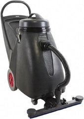 Clarke - 18 Gal Plastic Tank, Electric Powered Wet/Dry Vacuum - 1.17 Peak hp, 110 Volt, 8 Amps, 9' Hose Fitting, Cloth Filter, Accessories Included - Exact Tool & Supply