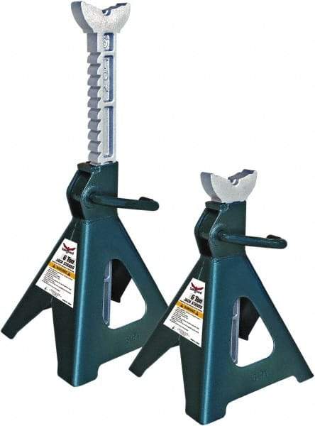 Safeguard - 12,000 Lb Capacity Jack Stand - 15-3/4 to 24-3/8" High - Exact Tool & Supply