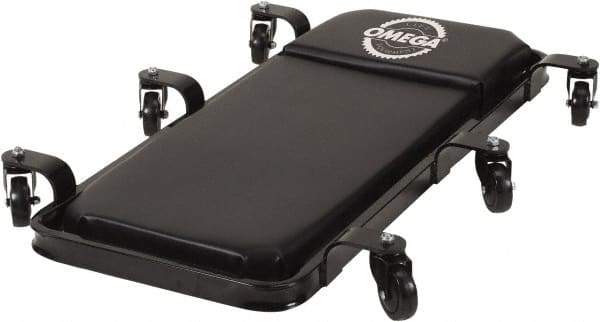 Omega Lift Equipment - 400 Lb Capacity, 6 Wheel Convertible Creeper - Alloy Steel, 40.94" Long x 3.74" Overall Height x 26" Wide - Exact Tool & Supply