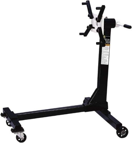 Omega Lift Equipment - 750 Lb Capacity Engine Repair Stand - 36-3/4 to 36-3/4" High, 31-1/2" Chassis Width x 31-1/2" Chassis Length - Exact Tool & Supply