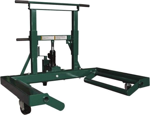 Safeguard - 3 Wheel, 1,500 Lb Capacity, Easy Roller - 23.62 to 60" Cast Iron Wheels - Exact Tool & Supply