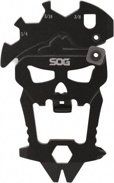 SOG Specialty Knives - 12 Piece, Multi-Tool Set - Black, 2-1/4" OAL, 2-1/4" Closed Length - Exact Tool & Supply