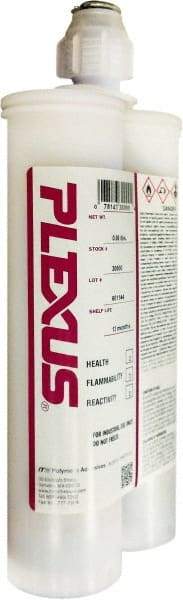 Plexus - 400 mL Cartridge Two Part Adhesive - 3 to 6 min Working Time, 60°F - Exact Tool & Supply