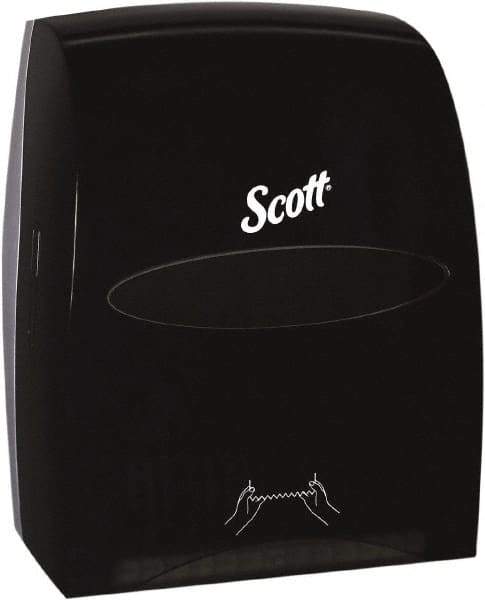 Scott - Hands Free, Plastic Paper Towel Dispenser - 16.13" High x 12.63" Wide x 10.2" Deep, 1 Roll, Smoke (Color) - Exact Tool & Supply