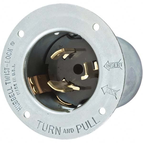 Hubbell Wiring Device-Kellems - 480V 50A NonNEMA Industrial Twist Lock Inlet - Exact Tool & Supply