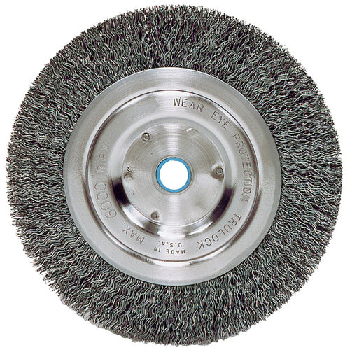 Vortec Pro 6″ Narrow Face Crimped Wire Wheel, .014″ Steel Fill, 5/8″-1/2″ Arbor Hole, Retail Pack - Exact Tool & Supply