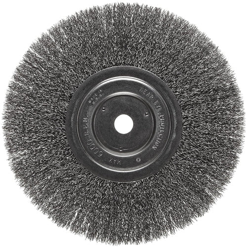 Vortec Pro 8″ Narrow Face Crimped Wire Wheel, .014″ Steel Fill, 5/8″ Arbor Hole, Retail Pack - Exact Tool & Supply