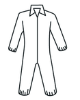 Micropourus Coverall w/ Zipper Front, Collar, Elastic Wrists & Ankles Large - Exact Tool & Supply