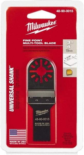 Milwaukee Tool - Rotary Multi-Material Blade - 3/4" Cutting Diam, Black Oxide Finish, Use with Milwaukee Multi-Tool - Exact Tool & Supply
