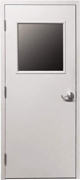 Portafab - 3' Wide x 7' High, Swing Door for Temporary Structures - Exact Tool & Supply