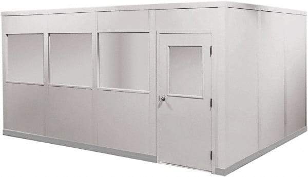 Portafab - 20' Long x 12" Wide, Fire & Sound Panel Temporary Structure - 2 Walls - Exact Tool & Supply