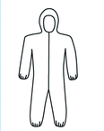 Micropourus Coverall w/ Zipper Front, Hood, Boots & Elastic Wrists X-Large - Exact Tool & Supply