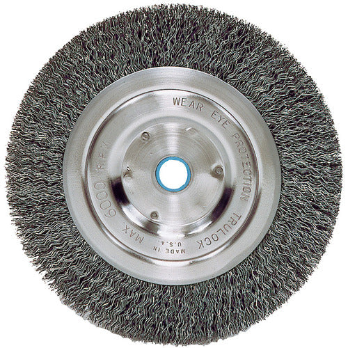 Vortec Pro 6″ Crimped Wire Wheel, .014″ Steel Fill, Narrow Face, 5/8″-1/2″ Arbor Hole - Exact Tool & Supply
