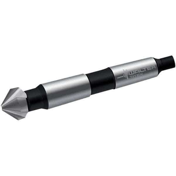 Walter-Titex - 20.5mm Head Diam, 3 Flute 90° High Speed Steel Countersink - Bright Finish, 100mm OAL, Single End, Morse Taper Shank, Right Hand Cut - Exact Tool & Supply