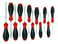 12 Piece - T5; T6; T7; T8; T9; T10; T15; T20; T25; T27; T30; T40 - Torx SoftFinish® Cushion Grip Screwdriver Set - Exact Tool & Supply