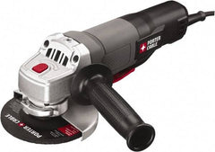 Porter-Cable - 4-1/2" Wheel Diam, 11,000 RPM, Corded Angle & Disc Grinder - 5/8-11 Spindle, 120 Volts, 7 Amps - Exact Tool & Supply