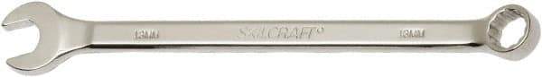 Ability One - 13mm 12 Point Combination Wrench - 15° Offset Angle, Steel, Chrome Finish - Exact Tool & Supply