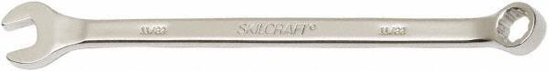 Ability One - 11/32" 12 Point Combination Wrench - 15° Offset Angle, Steel, Chrome Finish - Exact Tool & Supply