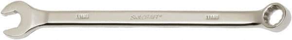 Ability One - 11mm 12 Point Combination Wrench - 15° Offset Angle, Steel, Chrome Finish - Exact Tool & Supply