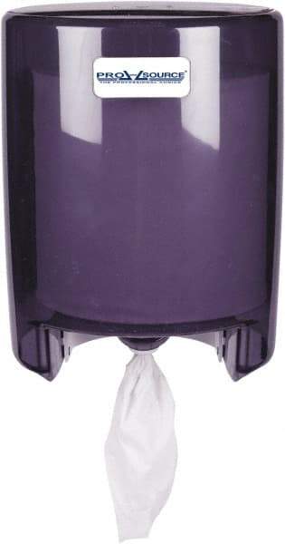 PRO-SOURCE - Manual, Plastic Paper Towel Center Pull Cabinet - 1 Roll 8", Black - Exact Tool & Supply