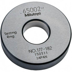 Mitutoyo - Setting Rings Inside Diameter (Decimal Inch): 0.6500 Outside Diameter (Decimal Inch): 1.7700 - Exact Tool & Supply