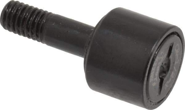 Accurate Bushing - 1/2" Roller Diam x 3/8" Width, 0.19" Stud Diam x 5/8" Length, Stud Cam Follower - Steel, 1/4" Thread Length, 10-32 Thread, 1" OAL, 970 Lb Dynamic Cap, 720 Lb Static Cap - Exact Tool & Supply