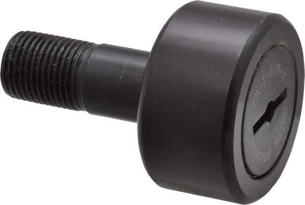 Accurate Bushing - 1-5/8" Roller Diam x 7/8" Width, 5/8" Stud Diam x 1-1/2" Length, Stud Cam Follower - Steel, 3/4" Thread Length, 5/8-18 Thread, 2-3/8" OAL, 5,560 Lb Dynamic Cap, 5,730 Lb Static Cap - Exact Tool & Supply