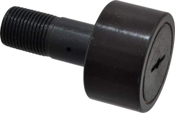 Accurate Bushing - 1-3/4" Roller Diam x 1" Width, 3/4" Stud Diam x 1-3/4" Length, Stud Cam Follower - Steel, 7/8" Thread Length, 3/4-16 Thread, 2-3/4" OAL, 7,870 Lb Dynamic Cap, 7,950 Lb Static Cap - Exact Tool & Supply