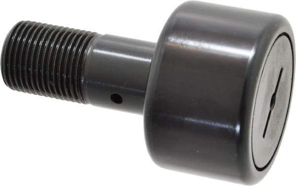 Accurate Bushing - 2" Roller Diam x 1-1/4" Width, 7/8" Stud Diam x 2" Length, Stud Cam Follower - Steel, 1" Thread Length, 7/8-14 Thread, 3-1/4" OAL, 10,370 Lb Dynamic Cap, 10,700 Lb Static Cap - Exact Tool & Supply